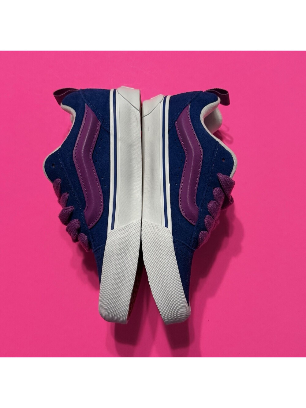 VANS Knu Skool Purple Side Stripe Skate Sneakers 507698 Women’s Size 6 New - Picture 3 of 6